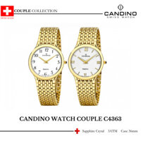 Đồng hồ nam Candino C4363 chống nước 3 ATM, mặt kính Sapphire, dây thép chính hãng Thụy Sỹ