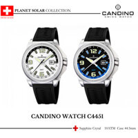 Đồng hồ nam Candino C4451 chống nước 10 ATM, kính Sapphire, dây cao su thể thao chính hãng Thụy Sỹ
