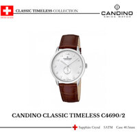 Đồng hồ nam Candino C4470/3  kính Sapphire, dây da, chống nước 5 ATM cao cấp chính hãng Thụy Sỹ