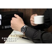 Đồng hồ nam cao cấp chính hãng Nary mặt tròn đính đá sang trọng