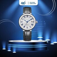 Đồng hồ nam cao cấp ROSSINI 5805W01B - dây da thật màu đen - mặt tròn màu trắng size 40mm siêu mỏng chỉ 6.5mm