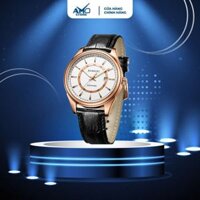 Đồng hồ nam cao cấp ROSSINI 6577G01B - dây da thật màu đen - mặt tròn màu trắng size 41mm