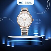 Đồng hồ nam cao cấp ROSSINI 5887T01C - dây thép không gỉ màu bạc vàng hồng - mặt tròn màu trắng size 41mm