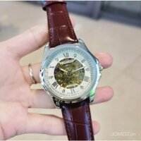 Đồng hồ nam Cartier cơ khí tự động dây da thiết kế mặt số rỗng thời trang Thụy Sĩ vòng tay kinh doanh