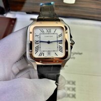 Đồng hồ nam Cartier Santos Fake cao cấp dây da 40mm
