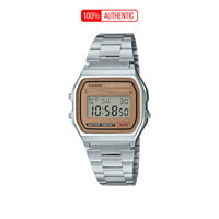 Đồng Hồ Nam Casio A158WEA-9CF Casio dây kim loại, mặt vàng (Size 33mm)