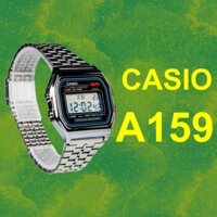 Đồng Hồ Nam Casio A159 Black .f., Made In Japan, Chống Nước, Siêu Bền, Pin Lâu, Chống Sốc