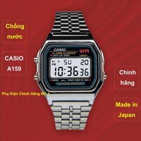 Đồng Hồ Nam Casio A159 Black .f., Made In Japan, Cam Kết Chống Nước, Siêu Bền, Pin Lâu