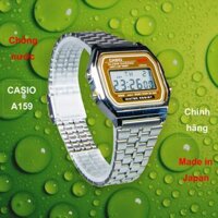 Đồng Hồ Nam Casio A159 Gold .g., Made In Japan, Chống Nước, Siêu Bền, Pin Lâu, Chống Sốc