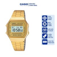 Đồng hồ Nam Casio A168WG-9EF, đồng hồ chính hãng, classic vàng mặt vàng