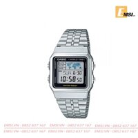 Đồng Hồ Nam Casio A500WA-1D - Điện Tử - Kính Nhựa, Size mặt 34mm EMSI.VN