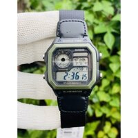 Đồng hồ nam casio dây vải nato quân đội  AE1200WHB-1