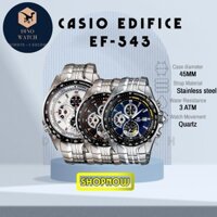 Đồng hồ nam casio edifice ef 543 màu trắng size 45mm- fullbox