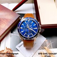 Đồng Hồ Nam Casio EDifice  EFR-546L-2AVUDF Máy Chronograp Dây Da Nam