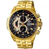 Đồng Hồ Nam Casio EF 558FG - 1AV - Quartz - Dây Kim Loại ( Dây Vàng, Mặt Đen )