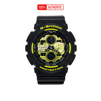 Đồng Hồ Nam Casio G-Shock World Time Quartz GA140DC-1A mặt vàng neon (Size: 55mm)