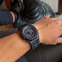 Dồng hồ nam Casio G-shock GA-2100-1A1 Custom Black Cáe - Kích thước vỏ : 48,5×45,4×11,8mm