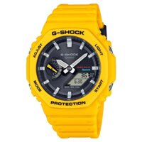 ĐỒNG HỒ NAM CASIO G-SHOCK GA-B2100C-9A DÂY NHỰA VÀNG KẾT NỐI BLUETOOTH CHỐNG NƯỚC - HÀNG CHÍNH HÃNG