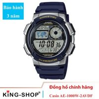 Đồng hồ nam Casio Standard thể thao, điện tử giá rẻ - Dây nhựa, chống nước 10ATM (AE-1000W-2AVDF)