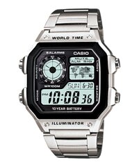 ĐỒNG HỒ NAM CASIO STANDARD AE-1200WHD-1AV DÂY ĐEO KIM LOẠI - PIN 10 NĂM