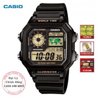 Đồng hồ Nam Casio WorldTime AE-1200WHB-1BVDF dây nhựa