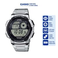 Đồng Hồ Nam Casio AE-1000WD-1A, đồng hồ chính hãng, dây kim loại, tuổi thọ pin 10 năm, world time