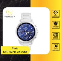 Đồng hồ nam Casio EFR-527D-2AVUDF cao cấp dây đeo kim loại mặt màu xanh lịch lãm phong cách thể thao có dạ quang