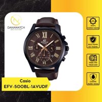 Đồng hồ nam Casio EFV-500BL-1AVUDF chính hãng dây da và mặt màu nâu trẻ trung công sở bộ số la mã cổ điển