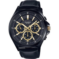 Đồng Hồ Nam Casio MTP-E303BL-1AVDF Dây Da Màu Đen - Mặt 6 Kim Cá Tính