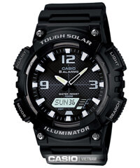 ĐỒNG HỒ NAM CASIO AQ-S810W-1AVDF WORLD TIME DÂY NHỰA - PIN NĂNG LƯỢNG MẶT TRỜI