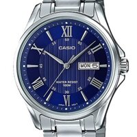 Đồng Hồ Nam Casio MTP-1384D-2AVDF Dây Đeo Kim Loại - Mặt Số La Mã Màu Xanh (Không hộp)