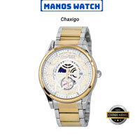 Đồng Hồ Nam Chaxigo dây hợp kim đúc thiết kế cơ học 2 kim có lịch ngày mã 6822-1-Manos Watch