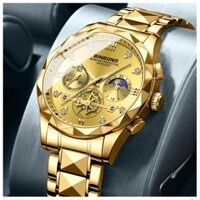 Đồng hồ nam chính hãng 6 kim Binbond 2299 mặt tròn dây thép lộ vòng tròn Tourbillon chống nước bảo hành 12 tháng .
