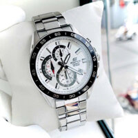 ĐỒNG HỒ NAM CHÍNH HÃNG CASIO EDIFICE EFV-550D-7A Quartz White Dial Chronograph Silver Stainless Steel For Men