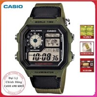 Đồng hồ Nam chính hãng Casio AE-1200WHB-3BVDF dây da phối vải