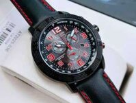 ĐỒNG HỒ NAM CHÍNH HÃNG Citizen AT2225-03E WDR Eco-Drive Chronograph Tachymeter Black Dial & Leather For Men