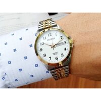 ĐỒNG HỒ NAM CHÍNH HÃNG Citizen giá hạt dẻ BF5004 Dây thép không gỉ demi, mặt số latinh nhã nhặn. - VEUWATCH