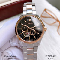 ĐỒNG HỒ NAM CHÍNH HÃNG Citizen NP1014-51E Automatic Sapphire Rose Gold Black Dial