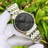 Đồng hồ Nam chính hãng Citizen Eco Drive AR1130-81H Mặt đen,Kính Sapphire-Năng lượng ánh sáng-Dây kim loại-Size 39mm