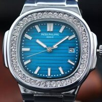 [ĐỒNG HỒ NAM CHÍNH HÃNG] Đồng Hồ Patek  Nam Đính Đá Automatic Patek  Nautilus Màu Xanh 40mm Máy Pin Cao Cấp Nhật Mặt Kính Sapphire Crystal Chống Xước [BẢO HÀNH 3 NĂM ]