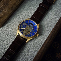ĐỒNG HỒ NAM CHÍNH HÃNG INVICTA 30442 Automatic Moon Phase Blue Dial Gold Case Black Leather For Men