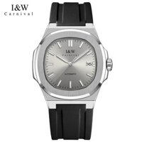 Đồng hồ nam chính hãng I&W Carnival IW750 IW750G IW750GT 750 750G 750GT dây cao su máy cơ Seiko