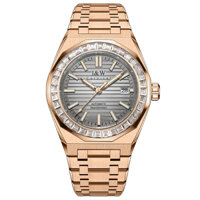 Đồng hồ nam chính hãng I&W Carnival 733 733G dây thép vỏ vàng máy Seiko kính sapphire nguyên khối