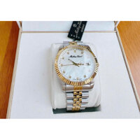 ĐỒNG HỒ NAM CHÍNH HÃNG Mathey Tissot H710BI Quartz Rolly II Crystal Gold Dial Mens White Dial Demi Gold Stainless Steel