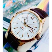 Đồng hồ nam chính hãng Orient Day Date Rose Gold FAL00004W0 - Máy cơ - Kính cứng