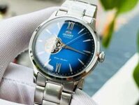 ĐỒNG HỒ NAM CHÍNH HÃNG ORIENT RA-AG0028L10B Automatic Bambino Open Heart Blue Dial Silver Stainless Steel For Men