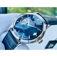Đồng hồ nam chính hãng Orient Bambino Open Heart RA-AG0005L10B - Máy cơ - Mặt số Xanh Blue - Kính cứng - Đây da