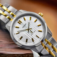ĐỒNG HỒ NAM CHÍNH HÃNG Orient SQC0U002W0 Quartz White Dial Demi Gold Stainless Steel For Men