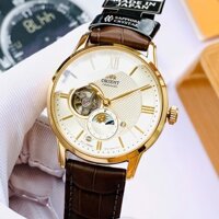 Đồng hồ nam chính hãng Orient Sun Moon Gen 4 Open Heart RA-AS0001S10B Phiên Bản 2021 -Máy cơ-Kính Sapphire