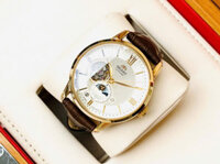 Đồng Hồ Nam Chính Hãng Orient Sun Moon Gen 4 Open Heart RA-AS0010S10B Mạ Vàng Mặt Số Màu Trắng New Version 42mm